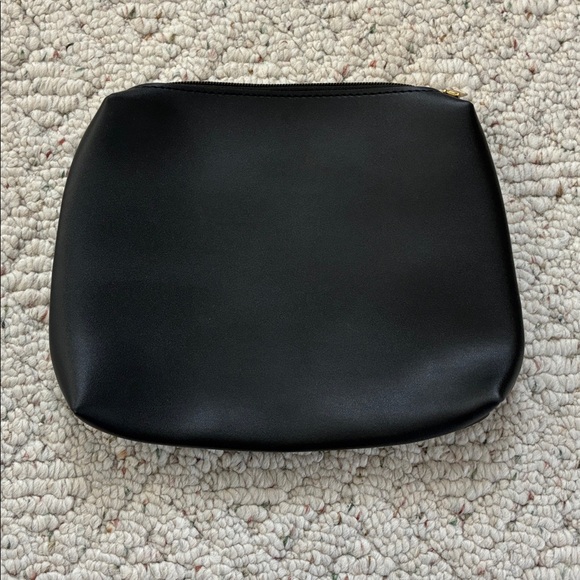 BirdinBag Minimalist Black PU Cosmetics Travel Pouch Bag with Gold Zipper - Picture 3 of 7